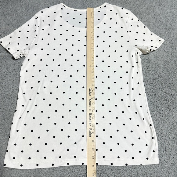 White Stag Polka Dot Tee Shirt Size L (12β14) Black Dot Print Cotton Haiti - Picture 6 of 7